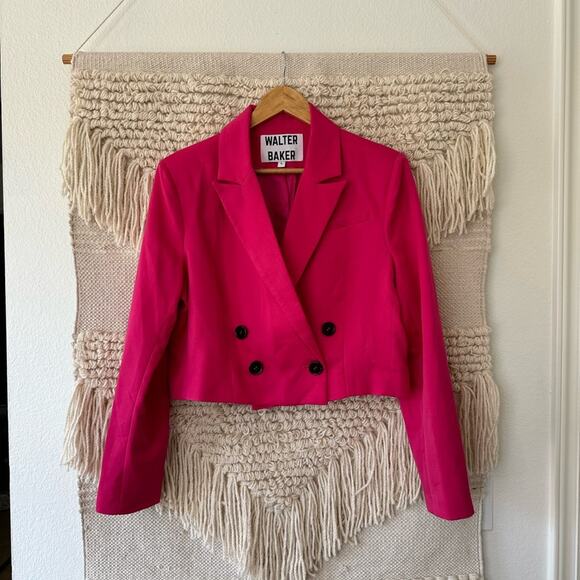 Walter Baker Gail Crop Double Breasted Blazer - Picture 1 of 7